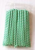 GREEN-WHITE STRIPE 4 Inch Twistie Bag Ties (Box of Qty 2000)